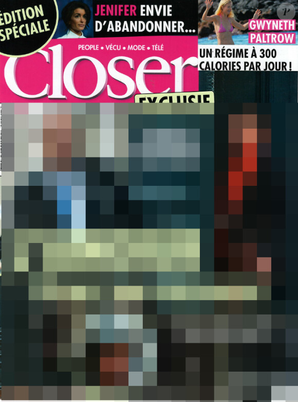 Couverture du magazine Closer, en kiosques le vendredi 10 janvier 2014