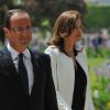 François Hollande et Valerie Trierweiler lors dune cérémonie officielle aux jardins des Tuileries à Paris. En mai 2012