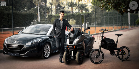Novak Djokovic est le nouvel ambassadeur Peugot - photo prise à Nice