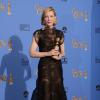 Cate Blanchett (meilleure actrice dans un drame) lors des Golden Globes à Los Angeles le 12 janvier 2014