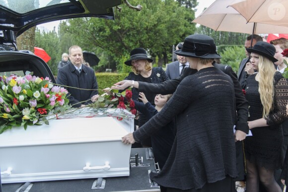 Obsèques de la comtesse Anne-Dorte de Rosenborg, veuve du comte Christian décédé en mai 2013, à l'église de Lyngby, au nord de Copenhague, le 9 janvier 2014.