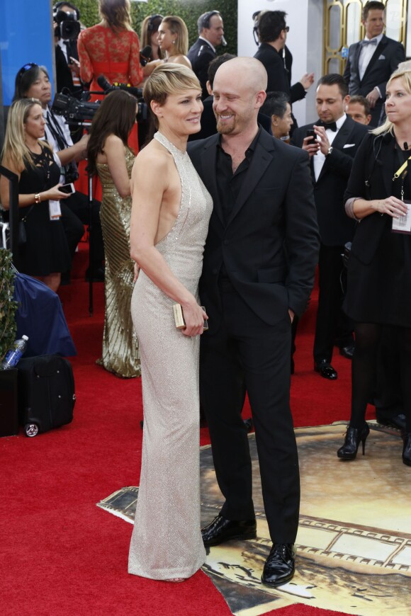 Robin Wright et Ben Foster lors de la 71e cérémonie des Golden Globe Awards à Beverly Hills le 12 janvier 2014.