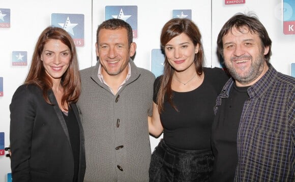 Judith El Zein, Dany Boon, Alice Pol et Guy Lecluyse lors de la première du film Supercondriaque à Lomme dans la banlieue de Lille le 14 janvier 2014.