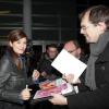 Alice Pol lors de la première du film Supercondriaque à Lomme dans la banlieue de Lille le 14 janvier 2014.