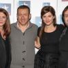 Judith El Zein, Dany Boon, Alice Pol et Guy Lecluyse lors de la première du film Supercondriaque à Lomme dans la banlieue de Lille le 14 janvier 2014.