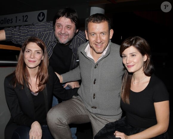 Judith El Zein, Guy Lecluyse, Dany Boon et Alice Pol lors de la première du film Supercondriaque à Lomme dans la banlieue de Lille le 14 janvier 2014.