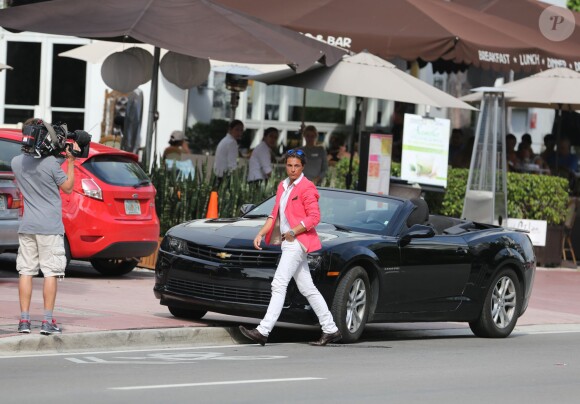 Giuseppe Polimeno sur le tournage de l'emission de tele-realite "Giuseppe Restaurant" a Miami le 15 janvier 2014.15/01/2014 - Miami