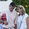 Iñaki Urdandarin et Cristina d'Espagne, un couple dans la tourmente du scandale Noos... A Genève le 30 août 2013.