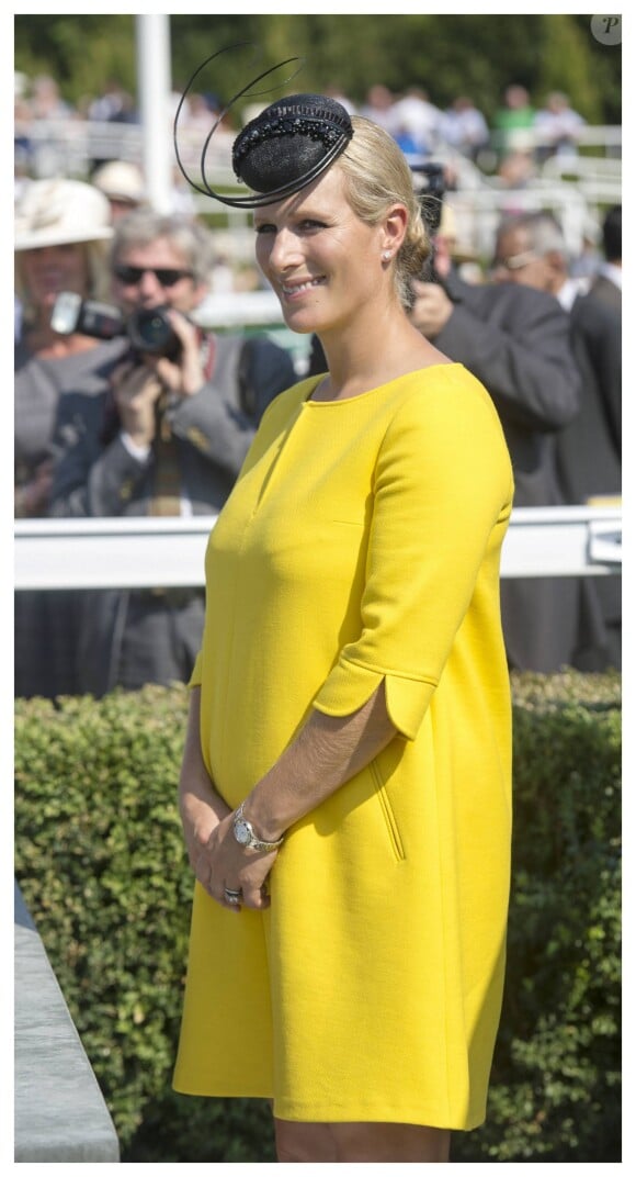 Zara Phillips enceinte à Goodwood, le 1er août 2013
