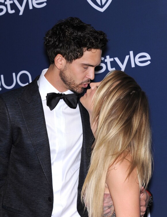 Kaley Cuoco et Ryan Sweeting lors de la soirée HBO post Golden Globe à Los Angeles, le 12 janvier 2014