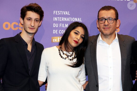 Pierre Niney, Leïla Bekhti et Dany Boon au 17e Festival International du Film de Comédie de l'Alpe d'Huez le 18 Janvier 2014.