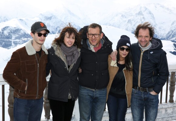 Pierre Niney, Valérie Bonneton, Dany Boon (Président du jury), Leïla Bekhti et Stéphane De Groodt au 17e Festival International du Film de Comédie de l'Alpe d'Huez le 18 Janvier 2014.