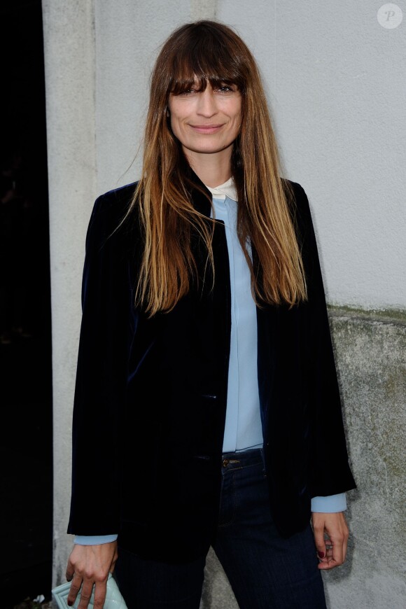 Caroline de Maigret lors du défilé Dior Hommes à Paris le 18 janvier 2014.