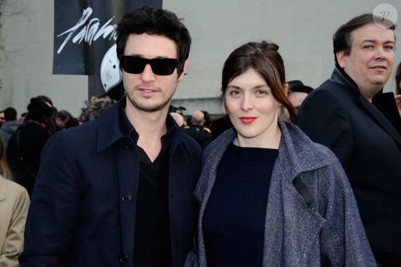 Jérémie Elkaim et Valérie Donzelli lors du défilé Dior Hommes à Paris le 18 janvier 2014.