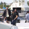 Kevin Dillon, Jerry Ferrara et, Kevin Connolly en plein tournage du film Entourage à Miami. Le 17 janvier 2014.