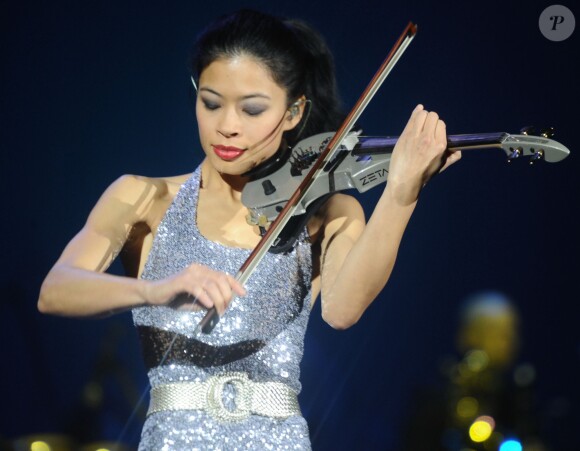 Vanessa-Mae lors d'un concert au Crocus City Hall de Moscou, le 9 décembre 2012