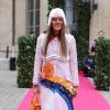 Anna dello Russo (Vogue Japon) au défilé Schiaparelli Haute couture printemps-été 2014 à Paris, le 20 janvier 2014.