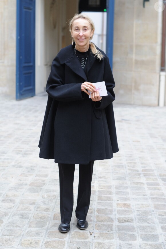 Carla Sozzani (galeriste italienne) au défilé Schiaparelli Haute couture printemps-été 2014 à Paris, le 20 janvier 2014.