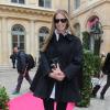 Elle Macpherson au défilé Schiaparelli Haute couture printemps-été 2014 à Paris, le 20 janvier 2014.