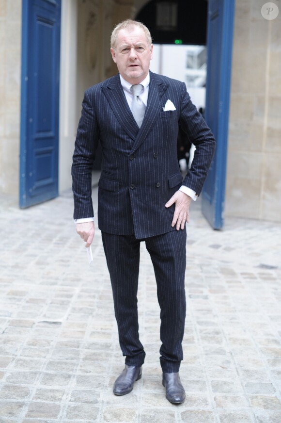 Godfrey Dini au défilé Schiaparelli Haute couture printemps-été 2014 à Paris, le 20 janvier 2014.