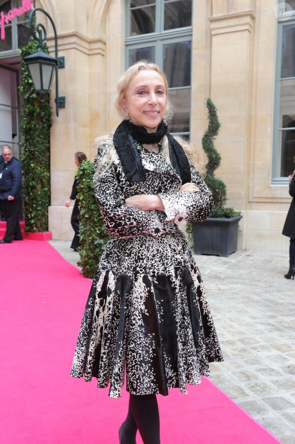 Franca Sozzani au défilé Schiaparelli Haute couture printemps-été 2014 à Paris, le 20 janvier 2014.