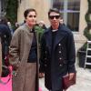 Maria Grazia Chiuri et Pier Paolo Piccioli, directeurs artistiques de Valentino, au défilé Schiaparelli Haute couture printemps-été 2014 à Paris, le 20 janvier 2014.