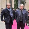Andrea Della Valle et Diego Della Valle au défilé Schiaparelli Haute couture printemps-été 2014 à Paris, le 20 janvier 2014.