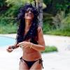 Rihanna très sexy en bikini noir lors de son séjour au Brésil en janvier 2014
