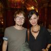 Exclusif - Lorànt Deutsch et son épouse Marie-Julie Baup lors de la première de la pièce "Divina" à Paris, le 13 septembre 2013