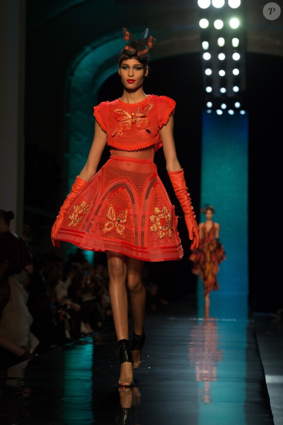 Défilé haute couture printemps-été 2014 de Jean Paul Gaultier. Paris, le 22 janvier 2014.