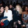Bianca Li, Farida Khelfa, Arielle Dombasle et Aissa Maïga assistent au défilé haute couture printemps-été 2014 de Jean Paul Gaultier, dans son atelier situé dans le 3e arrondissement. Paris, le 22 janvier 2014.