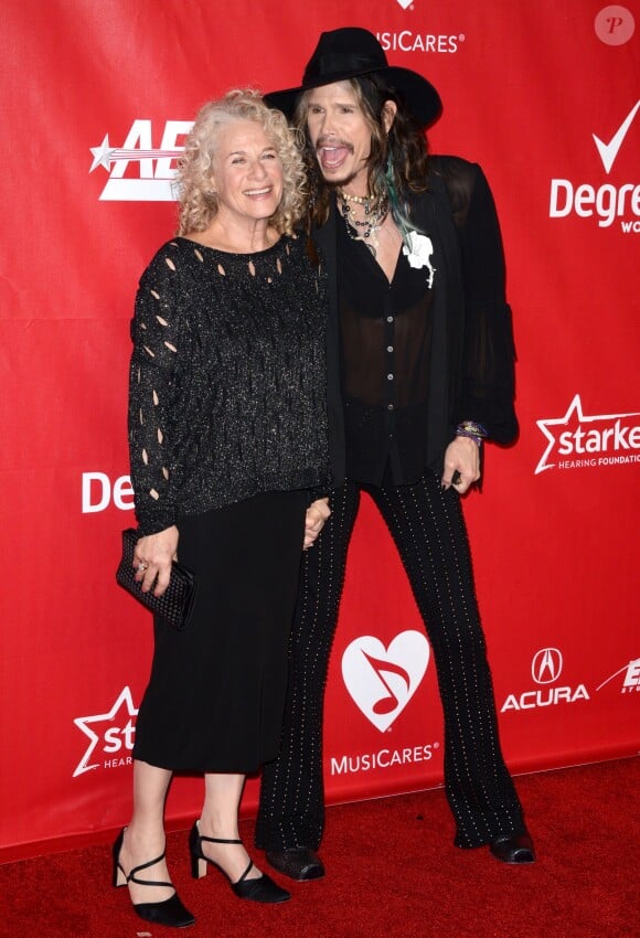 Carole King et Steven Tyler lors du gala MusiCares Person of the Year à Los Angeles, le 24 janvier 2014.