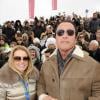 Arnold Schwarzenegger et sa nouvelle compagne Heather Milligan à Kitzbühel en Autriche, le 25 janvier 2014.