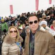 Arnold Schwarzenegger et sa nouvelle compagne Heather Milligan à Kitzbühel en Autriche, le 25 janvier 2014.