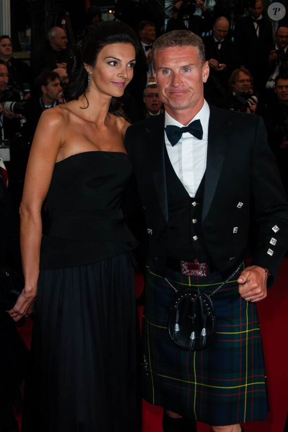 David Coulthard et son épouse Karen Minier au Festival de Cannes le 22 mai 2013.