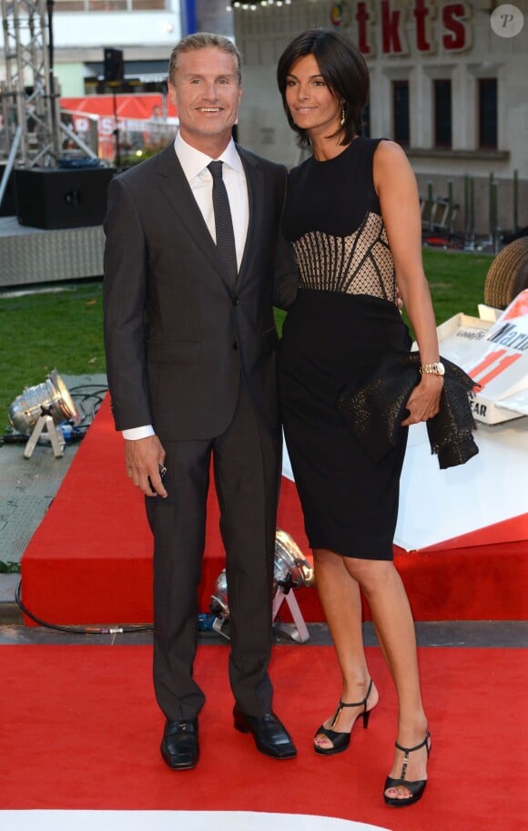 David Coulthard et Karen Minier à Londres le 2 septembre 2013