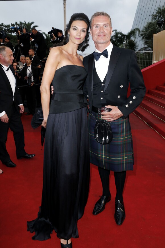 David Coulthard et sa femme Karen Minier à Cannes le 22 mai 2013