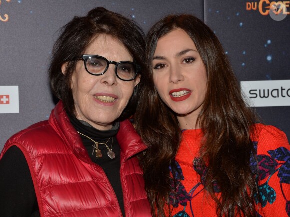 La chanteuse Dani et Olivia Ruiz lors de la première du film Jack et la mécanique du coeur à Paris le 26 janvier 2014.