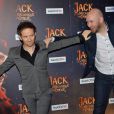 Mathias Malzieu et Stephane Berla lors de la première du film Jack et la mécanique du coeur à Paris le 26 janvier 2014.