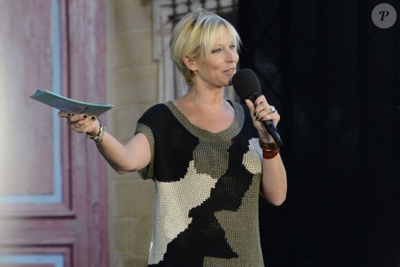 Rebecca Hampton sur un plateau lors de la Foire Internationale de Marseille, le 30 septembre 2013.