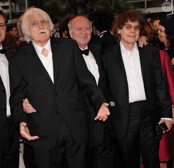 François Cavanna, Georges Wolinski et Cabu le 17 mai 2008 lors du Festival de Cannes