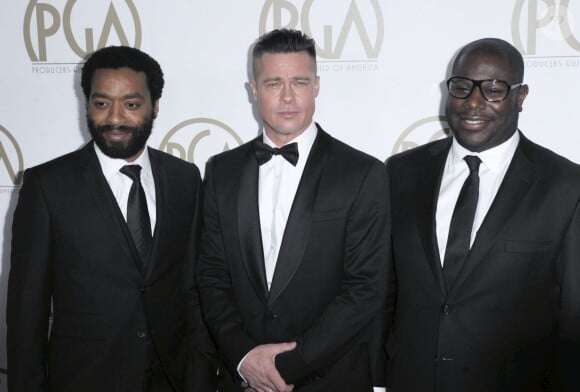 Steve McQueen, Brad Pitt, Chiwetel Ejiofor lors des Producers Guild Awards à Los Angeles le 19 janvier 2014