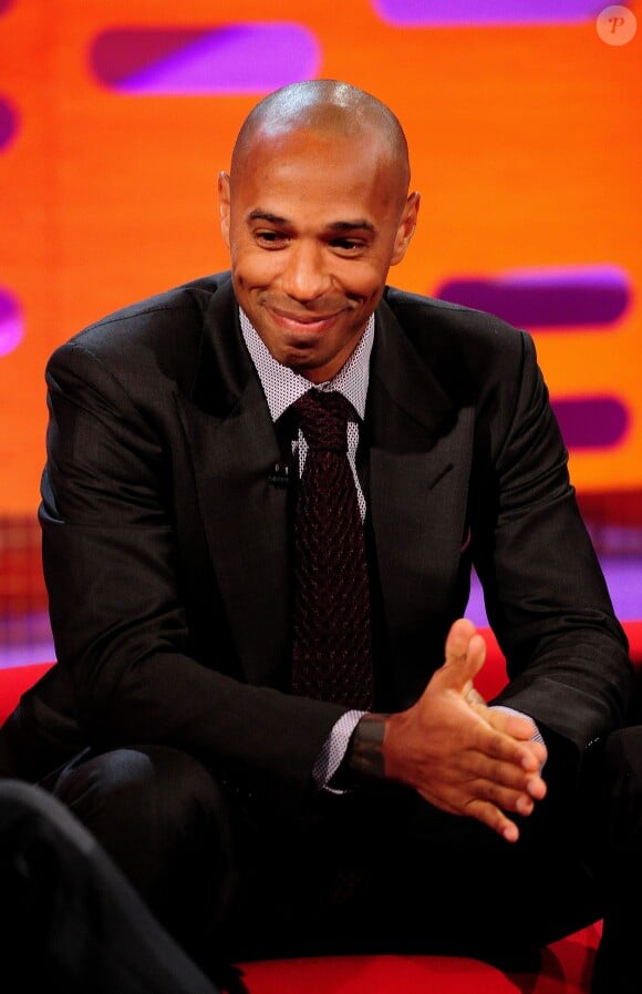 Thierry Henry lors de l'enregistrement du Graham Norton Show aux London Studios, le 20 janvier 2014 à Londres