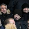 Richard Anconina, Patrick Bruel et Pascal Obispo lors du match entre le Paris Saint-Germain et Bordeaux (2-0) au Parc des princes le 31 janvier 2014 à Paris