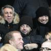 Richard Anconina, Pascal Obispo, Patrick Bruel lors du match entre le Paris Saint-Germain et Bordeaux (2-0) au Parc des Princes le 31 janvier 2014 à Paris