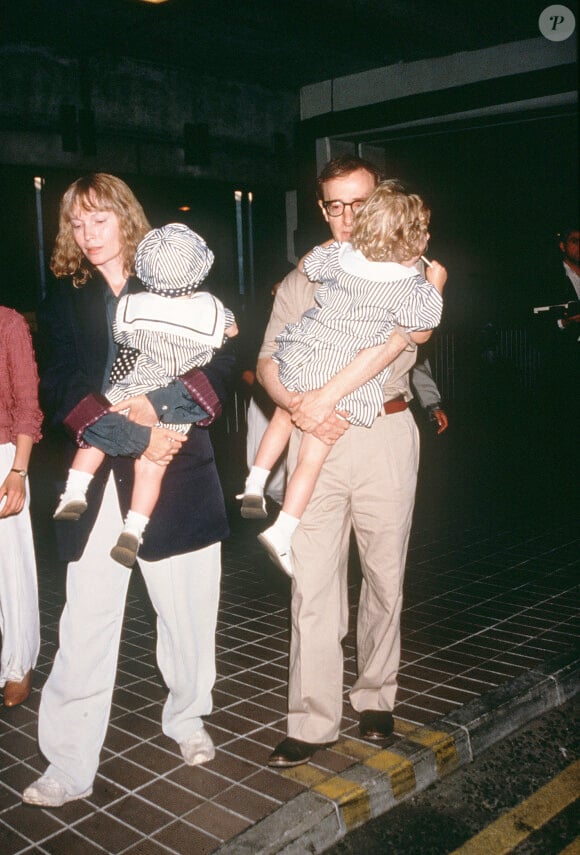 Mia Farrow, Woody Allen et leurs enfants (photo d'archive)