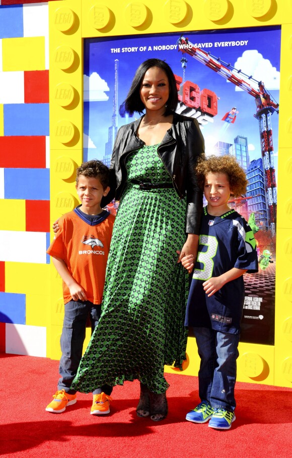 Barcelle Beauvais en famille lors de l'avant-première de Lego Movie à Los Angeles, le 1er février 2014.