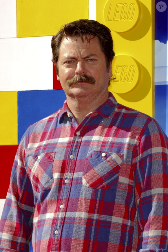 Nick Offerman lors de l'avant-première de Lego Movie à Los Angeles, le 1er février 2014.