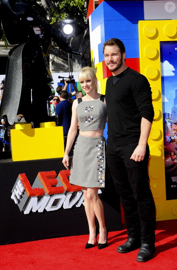Anna Faris, Chris Pratt lors de l'avant-première de Lego Movie à Los Angeles, le 1er février 2014.