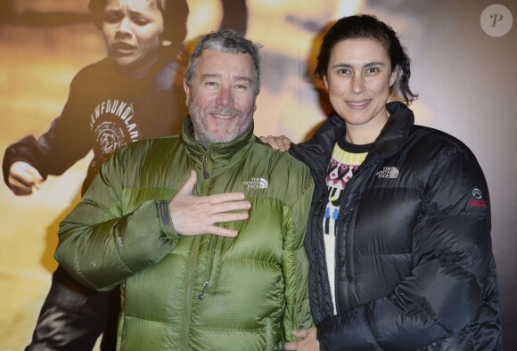 Philippe Starck et sa femme Jasmine à l'avant-première du film Mea Culpa à Paris, le 2 février 2014.